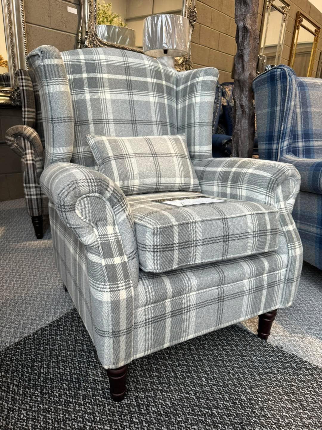 Fireside Tweed Check Chair