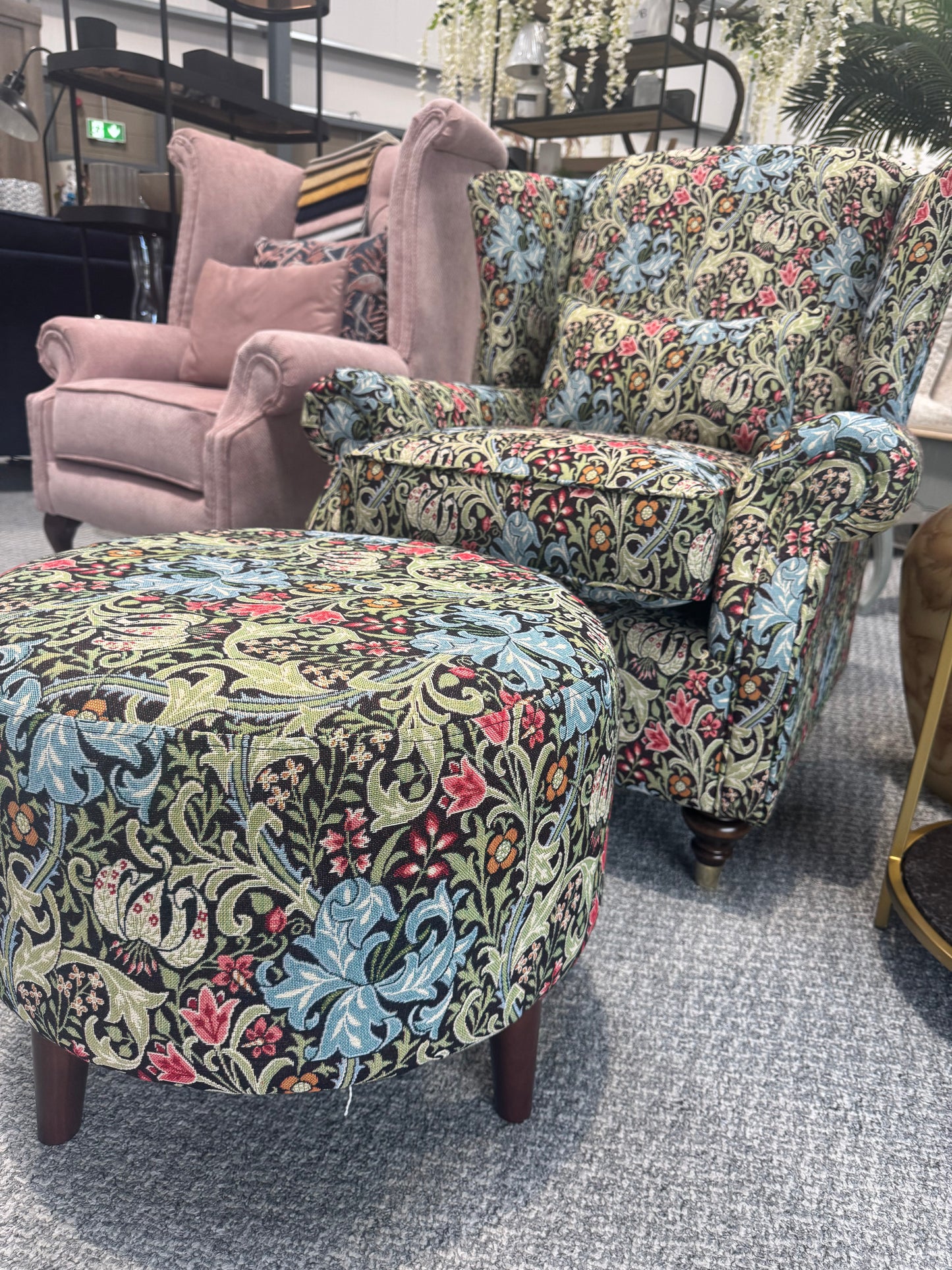 Designer Floral FootStool