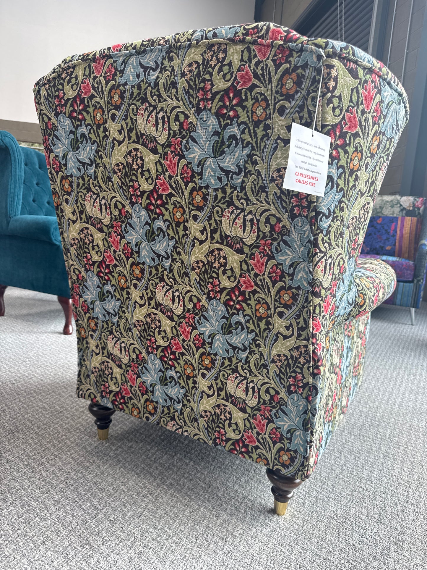 Designer Floral Fireside Chair