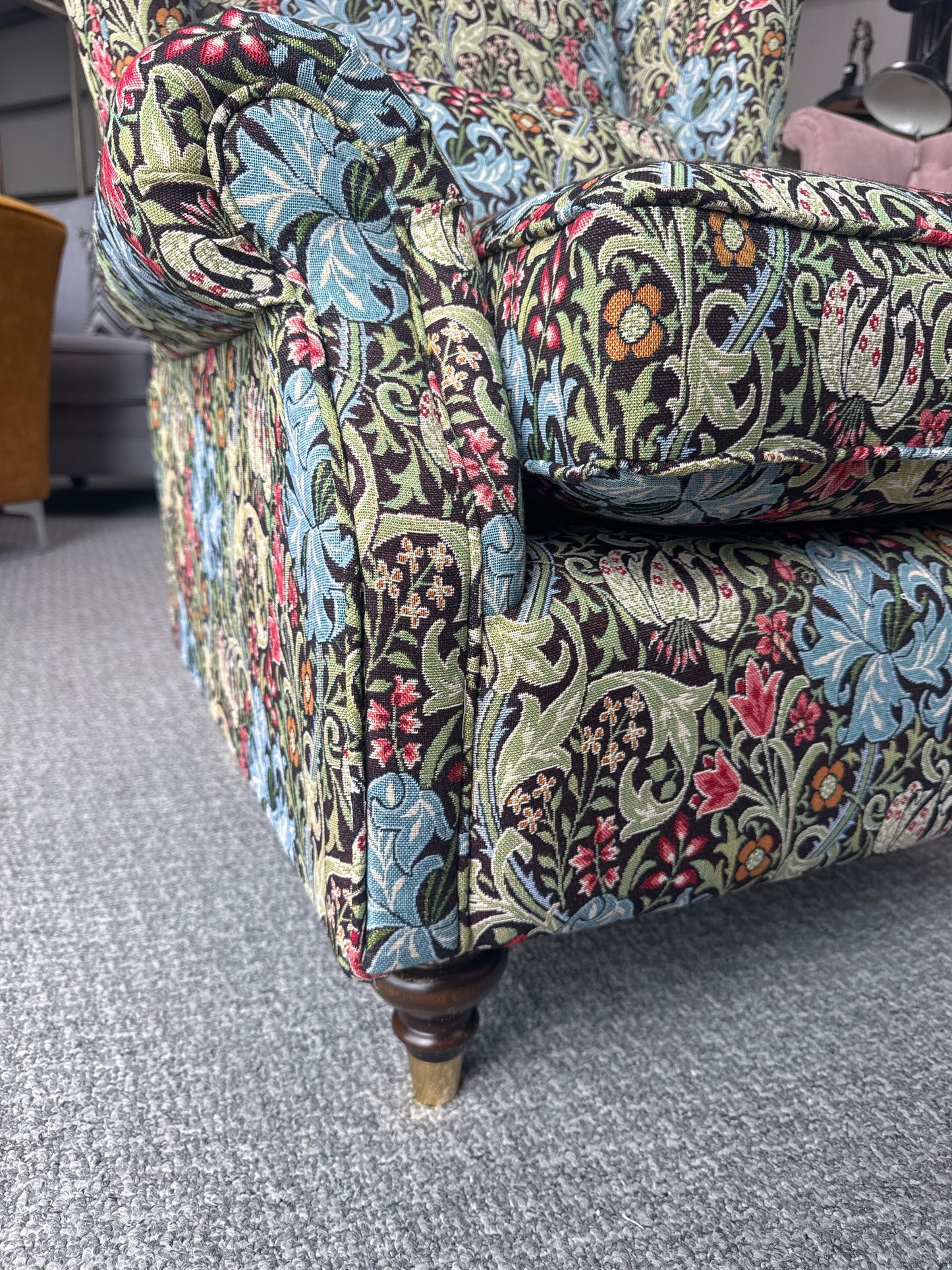 Designer Floral Fireside Chair