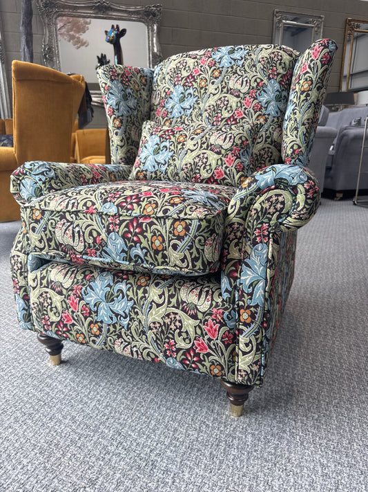 Designer Floral Fireside Chair